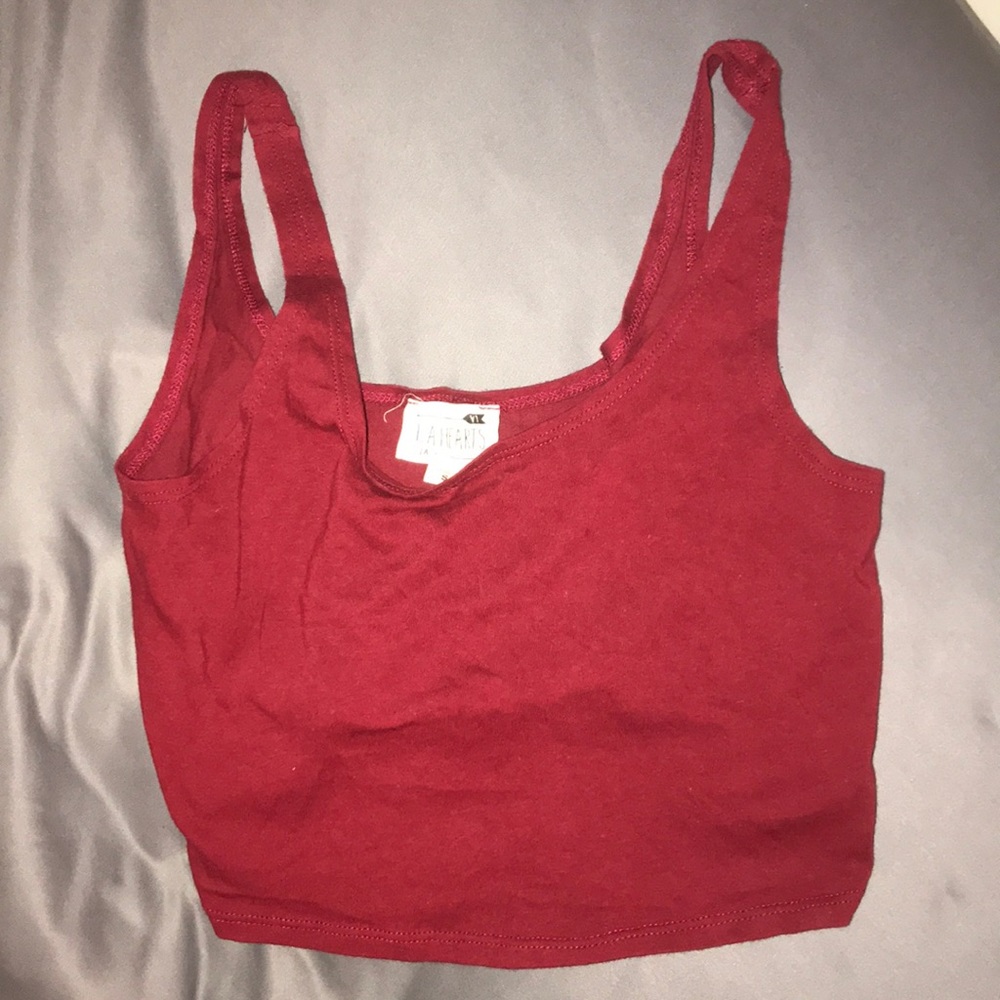 Burgundy crop top
